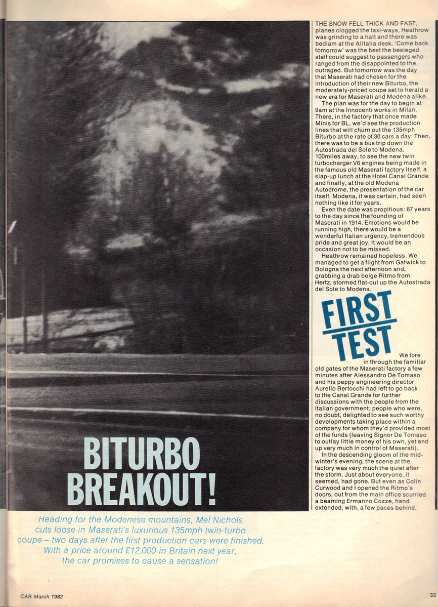 Copyright Foto: Colin Curwood / Text Mel Nichols of CAR Magazine 1982, all rights reserved