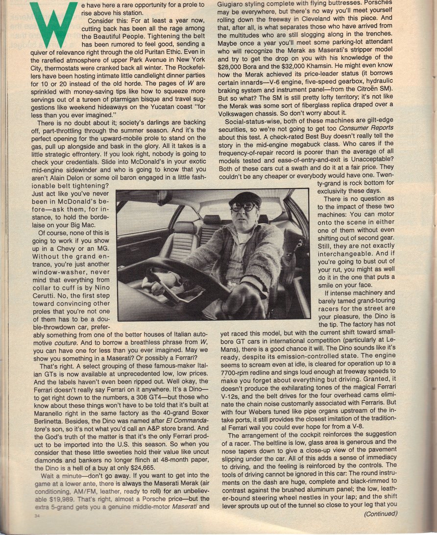 Copyright Car & Driver Magazine, Foto: Doug Mesney, Text Patrick Bedard 1975, All rights reservec